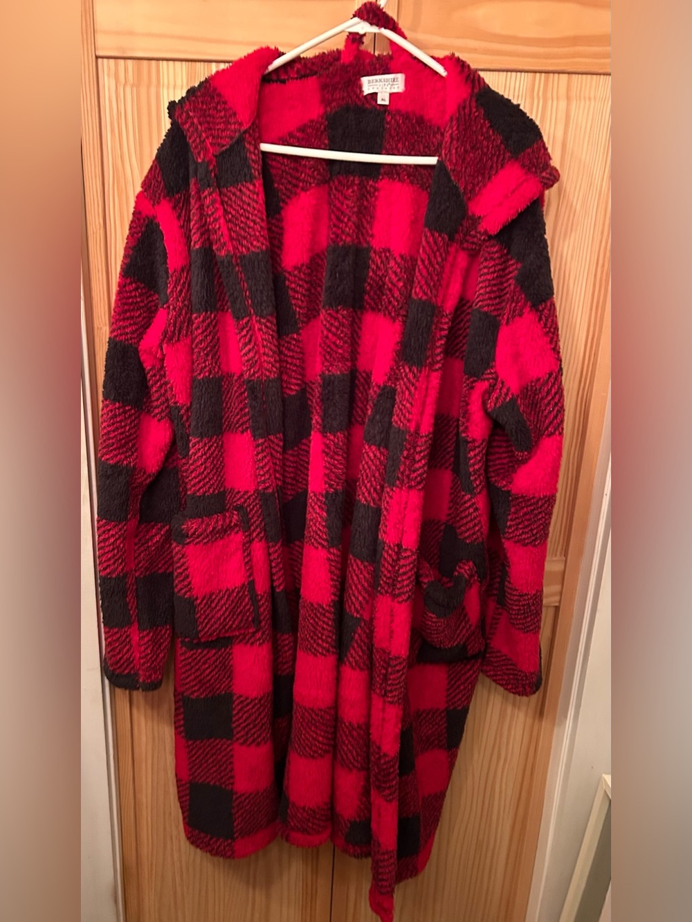 Berkshire Red and Black Plaid Sherpa Jacket
